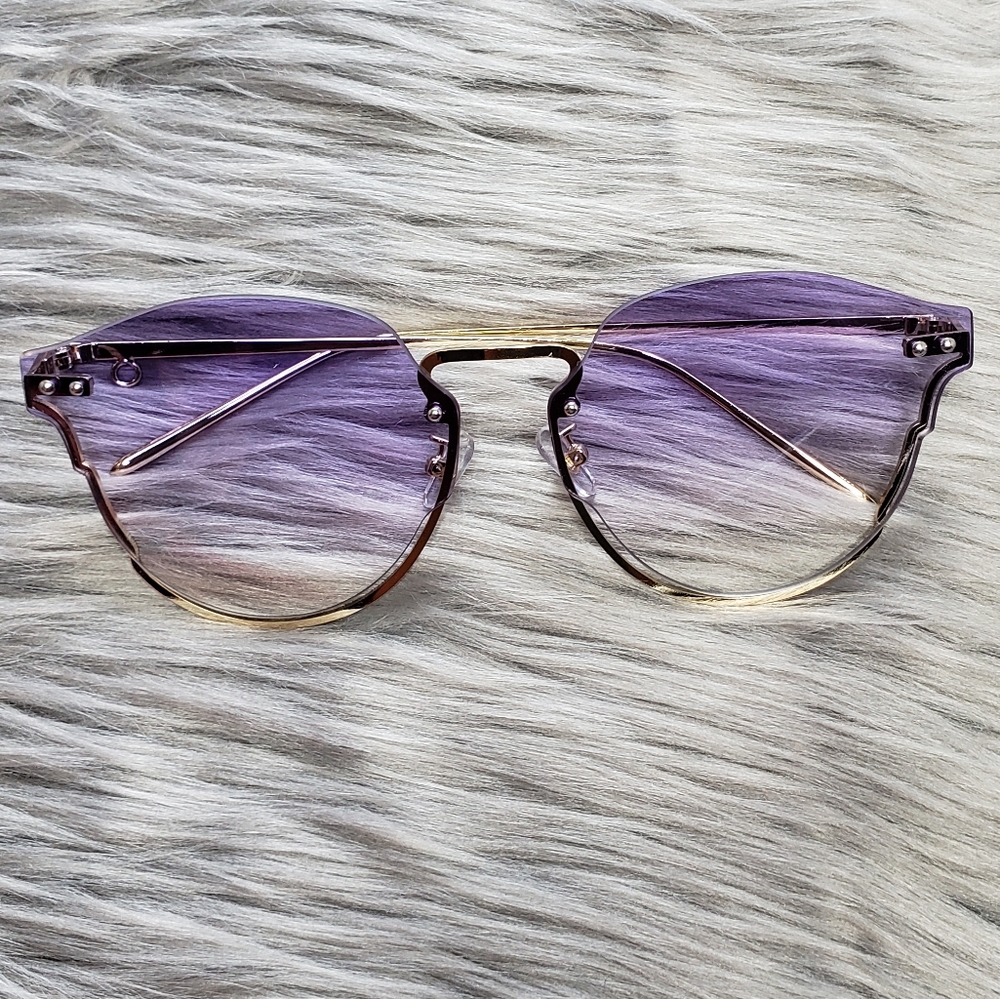 3/$15 Purple semi oval ombre shades